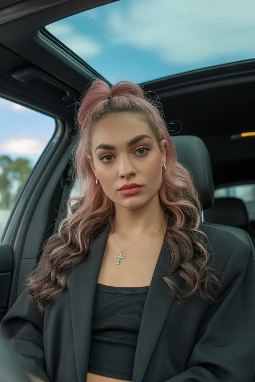 spring hair color trends 2026 Blush Pink Brunette