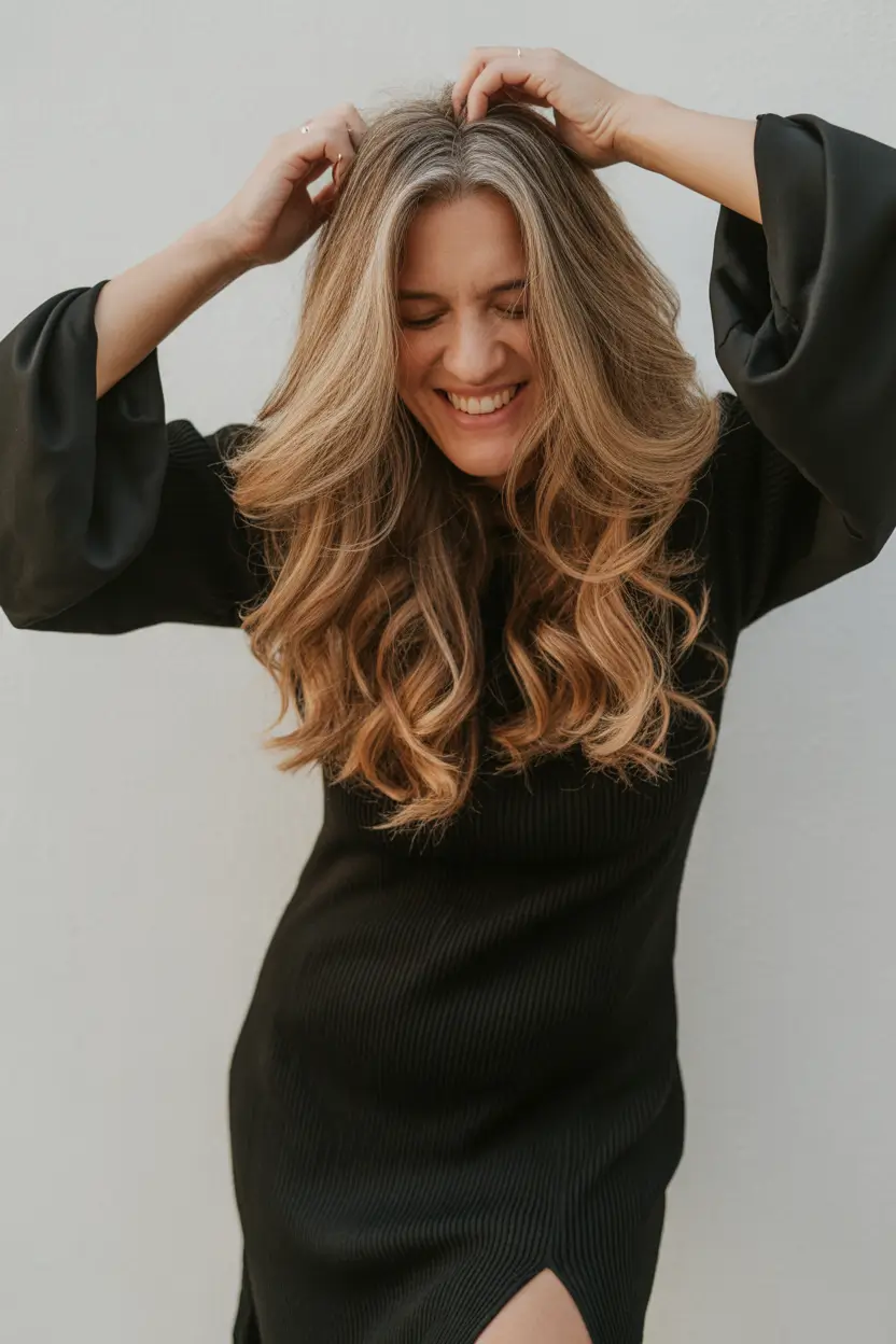 spring Haircuts for Women Over 50 2026 Medium Length Layered Hair with Natural Grey Blend