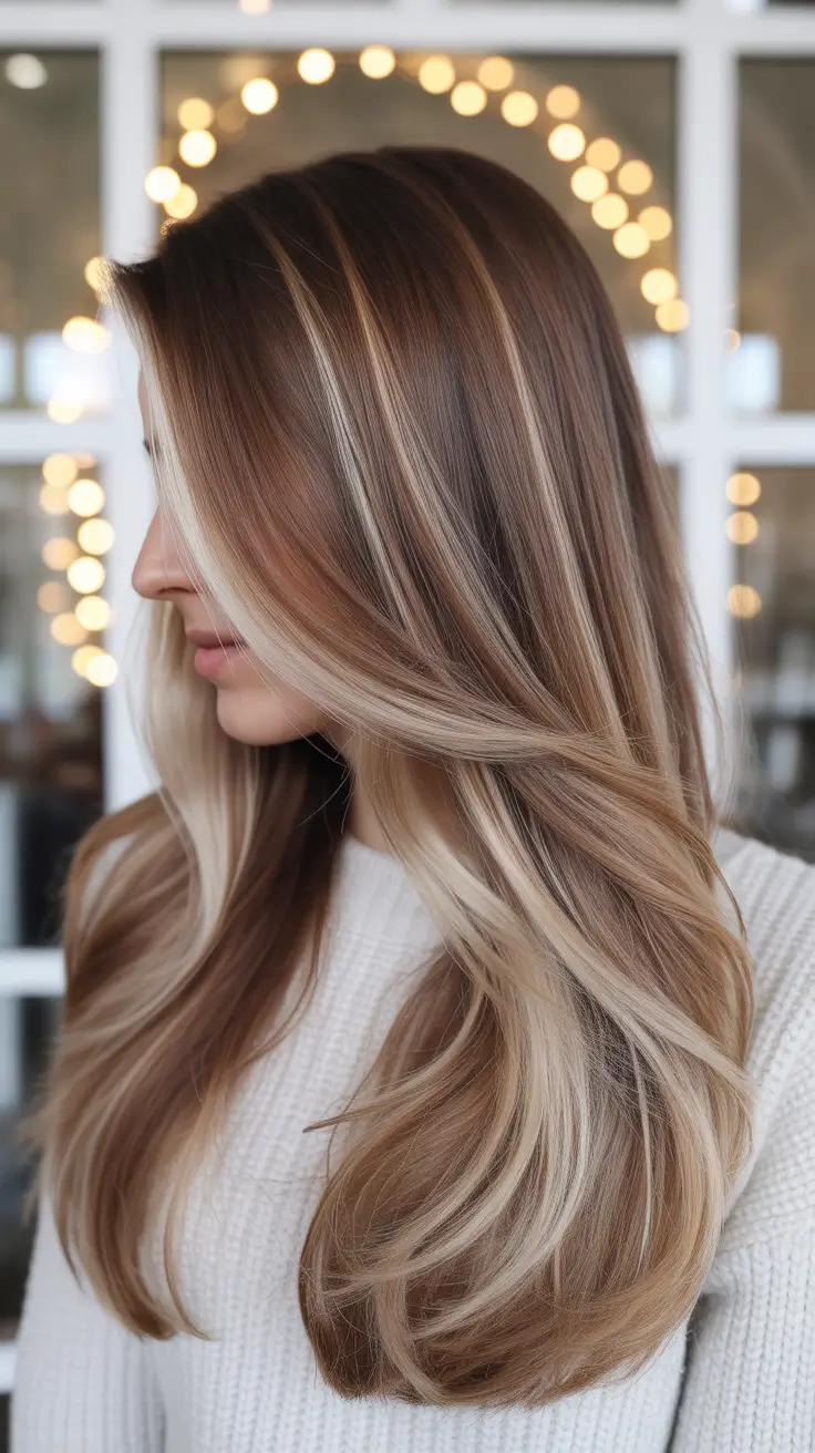 spring brown hair color 2026 Light Golden Blonde And Caramel Blend