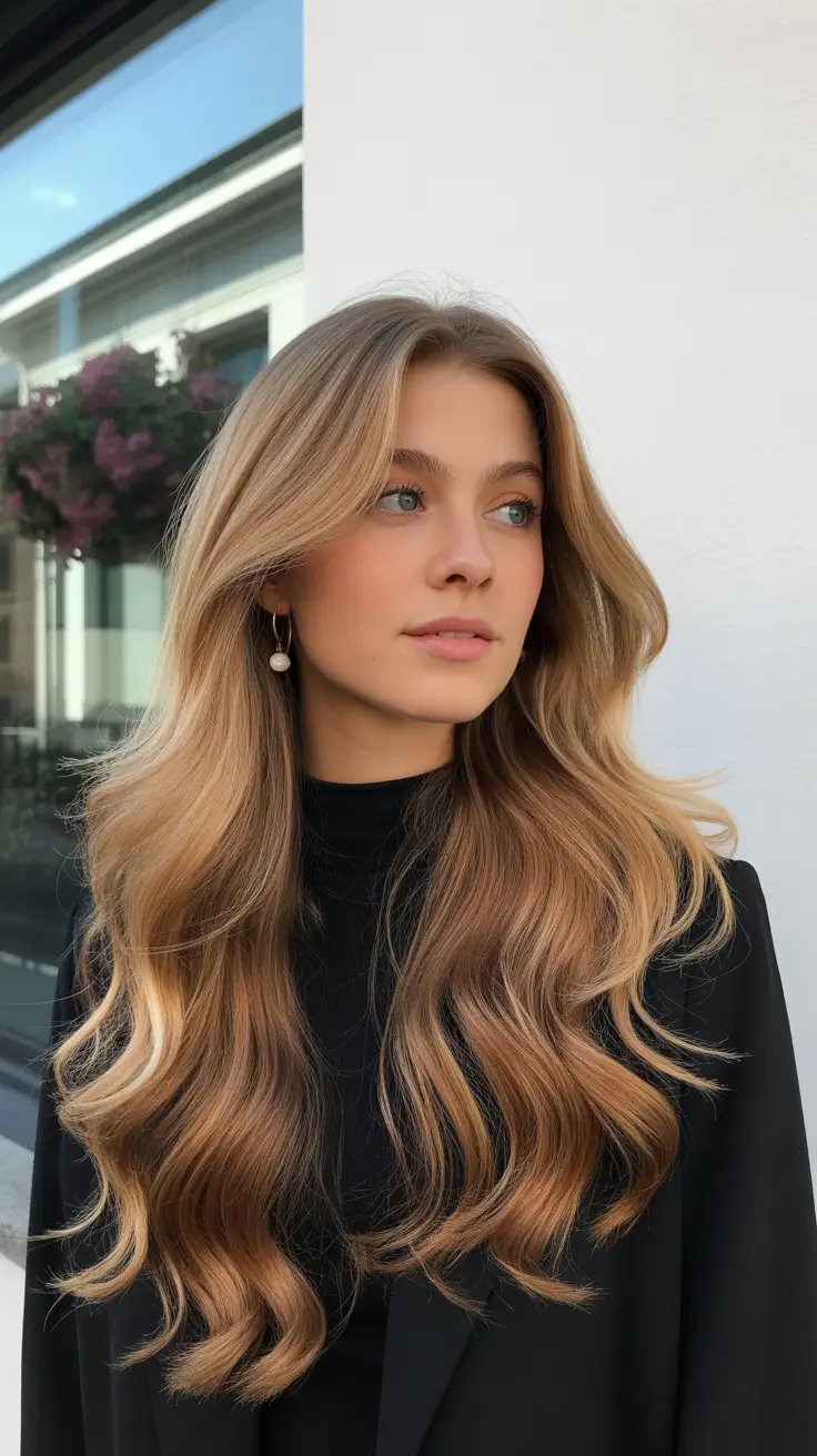 spring brown hair color 2026 Honey Caramel Layers With Luminous Volume