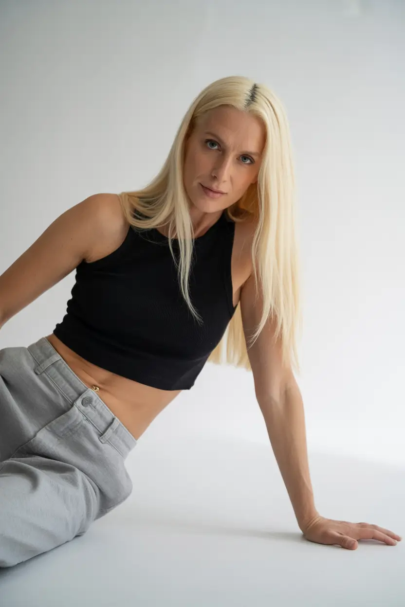 spring Haircuts for Women Over 40 2026 Sleek Straight Long Hair with Minimal Layers