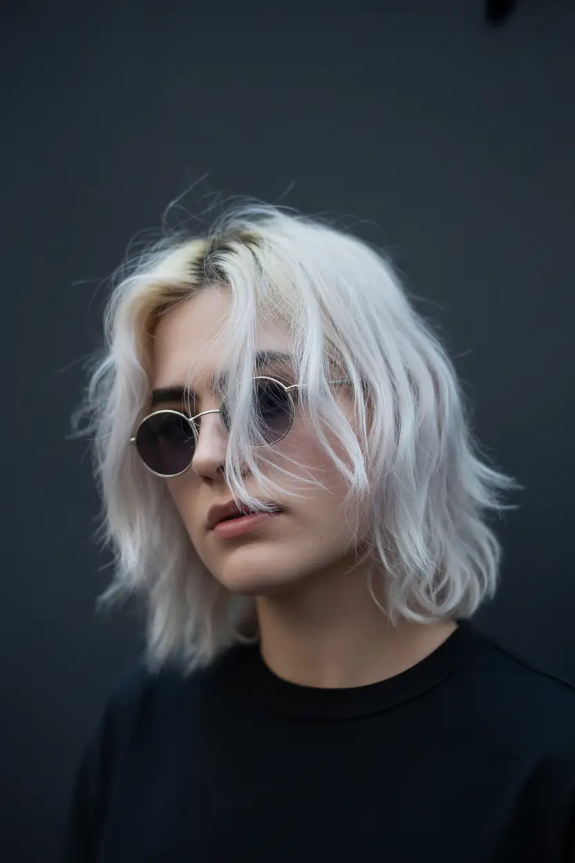 spring mid length haircut 2026 Cool Blonde Mid Length With Soft Waves