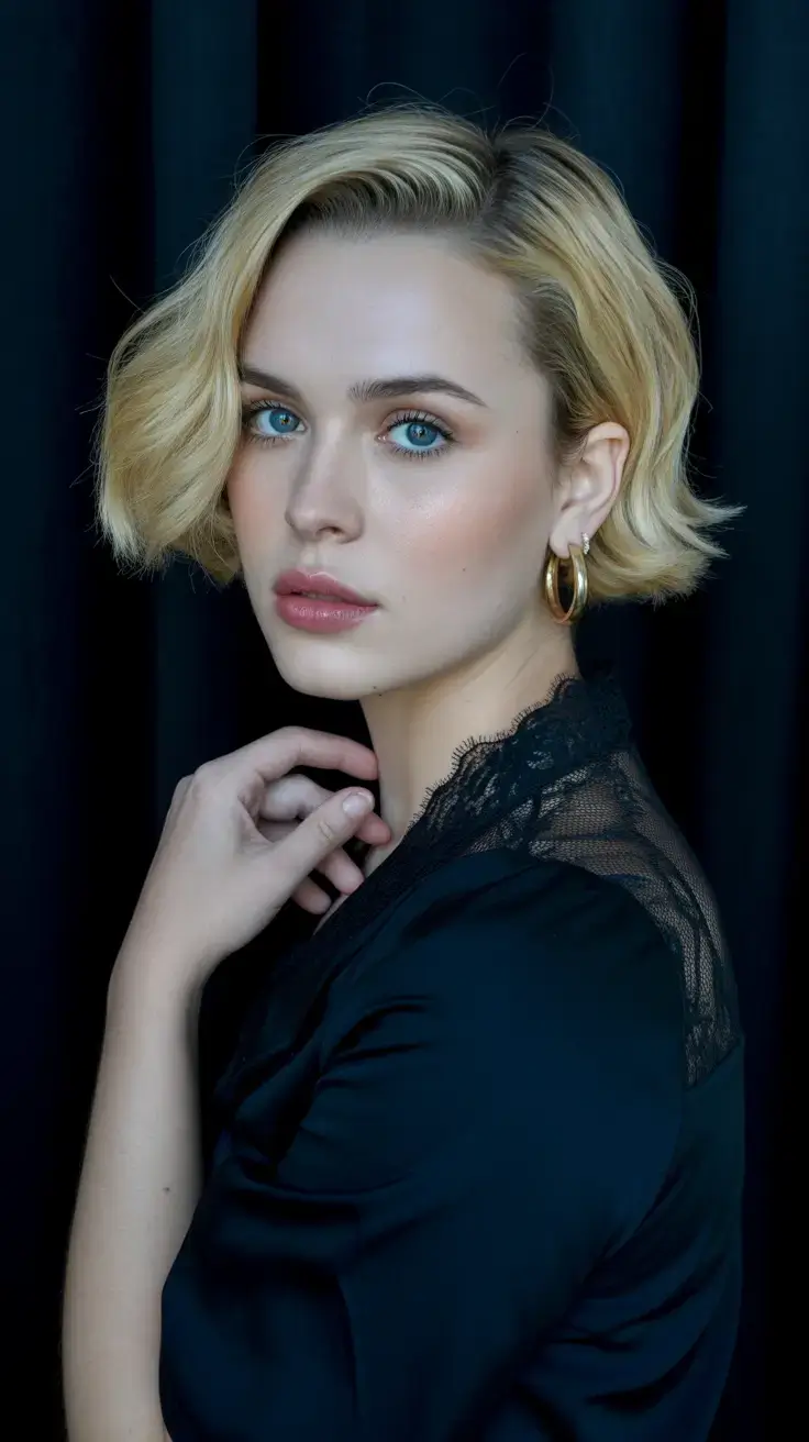 spring hair color light skin 2026 Golden Blonde Parisian Bob