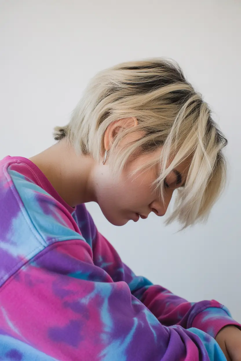 spring short Hairstyles 2026 Messy Blonde Pixie With Effortless Texture