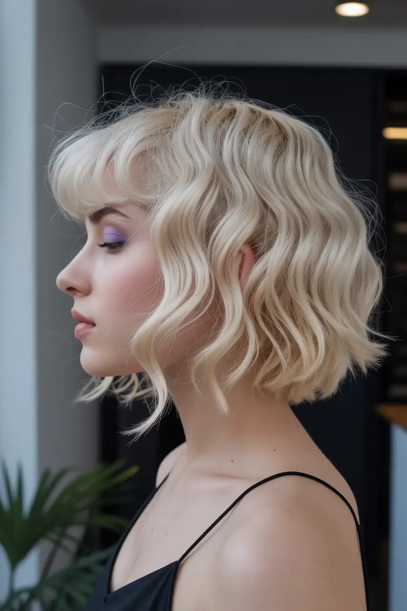 spring short Hairstyles 2026 Airy Blonde Waves With Soft Spring Movement