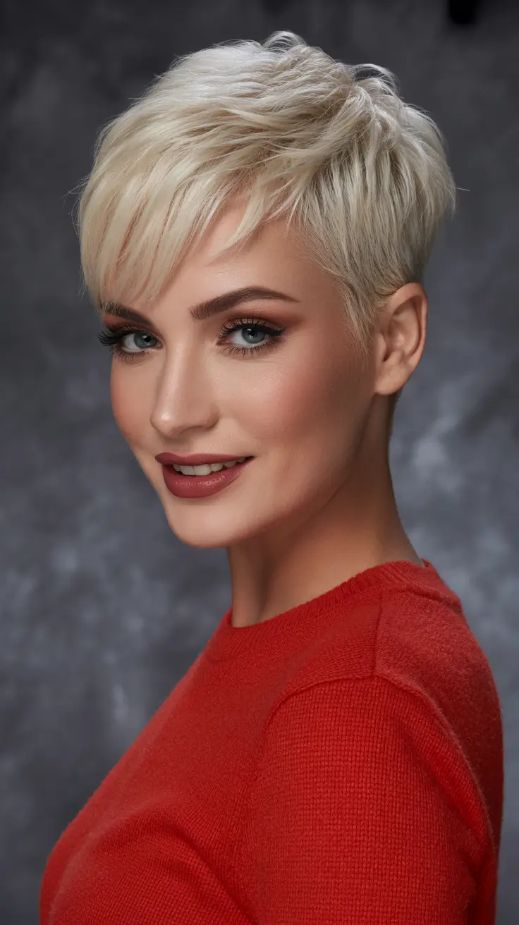 spring haircuts 2026 Polished Crop With Side-Swept Volume