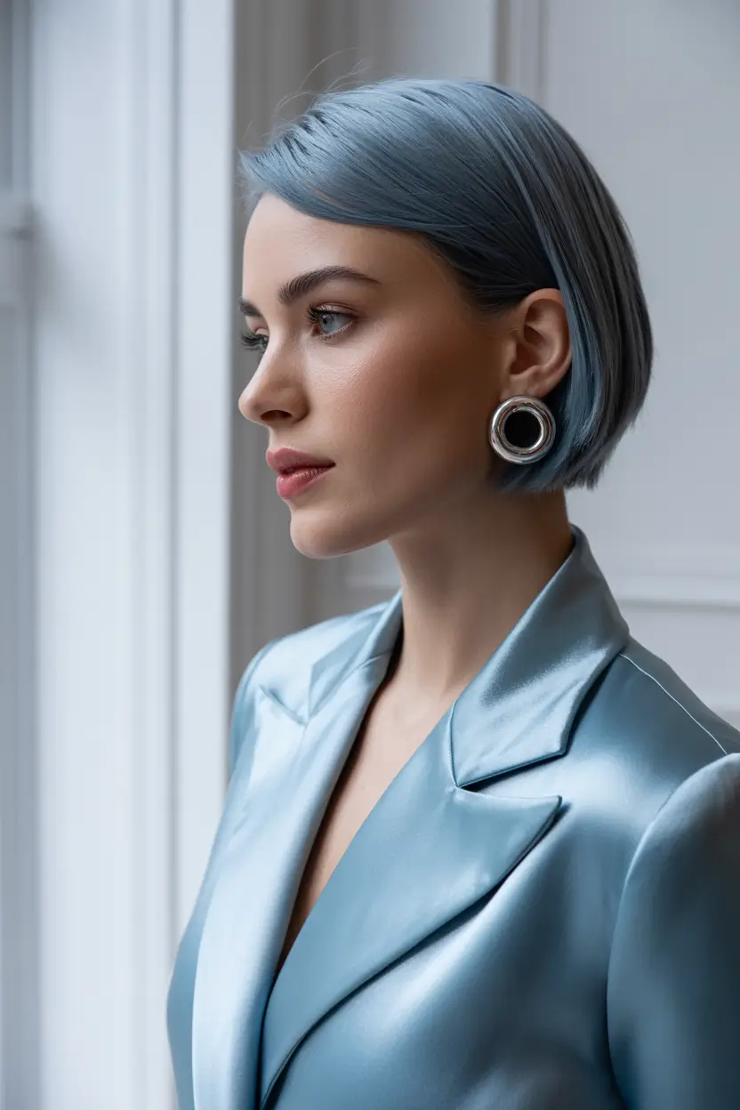 spring haircuts 2026 Ice Blue Crop