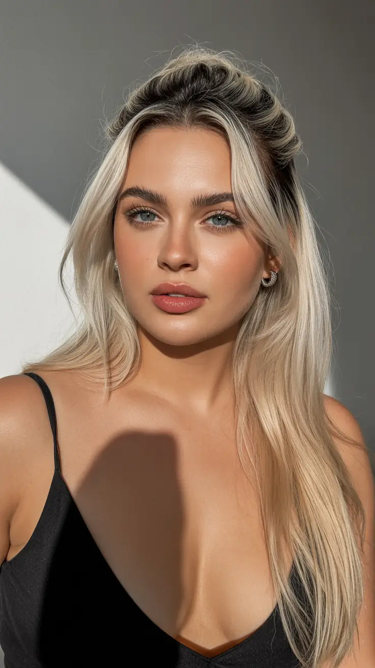 spring hair color for tan skin 2026 Buttery Blonde Length With Soft Volume