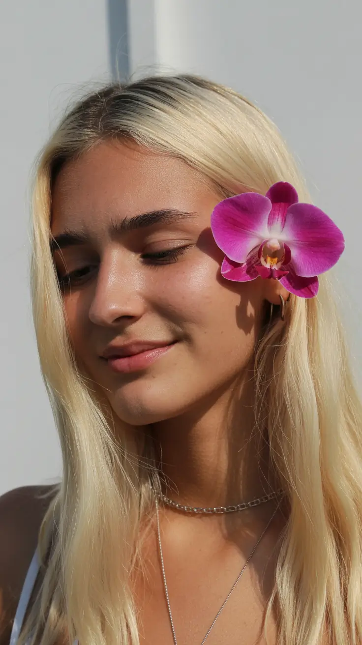 spring hair color warm skin tone 2026 Sunlit Vanilla Blonde for Light Olive and Tan Skin