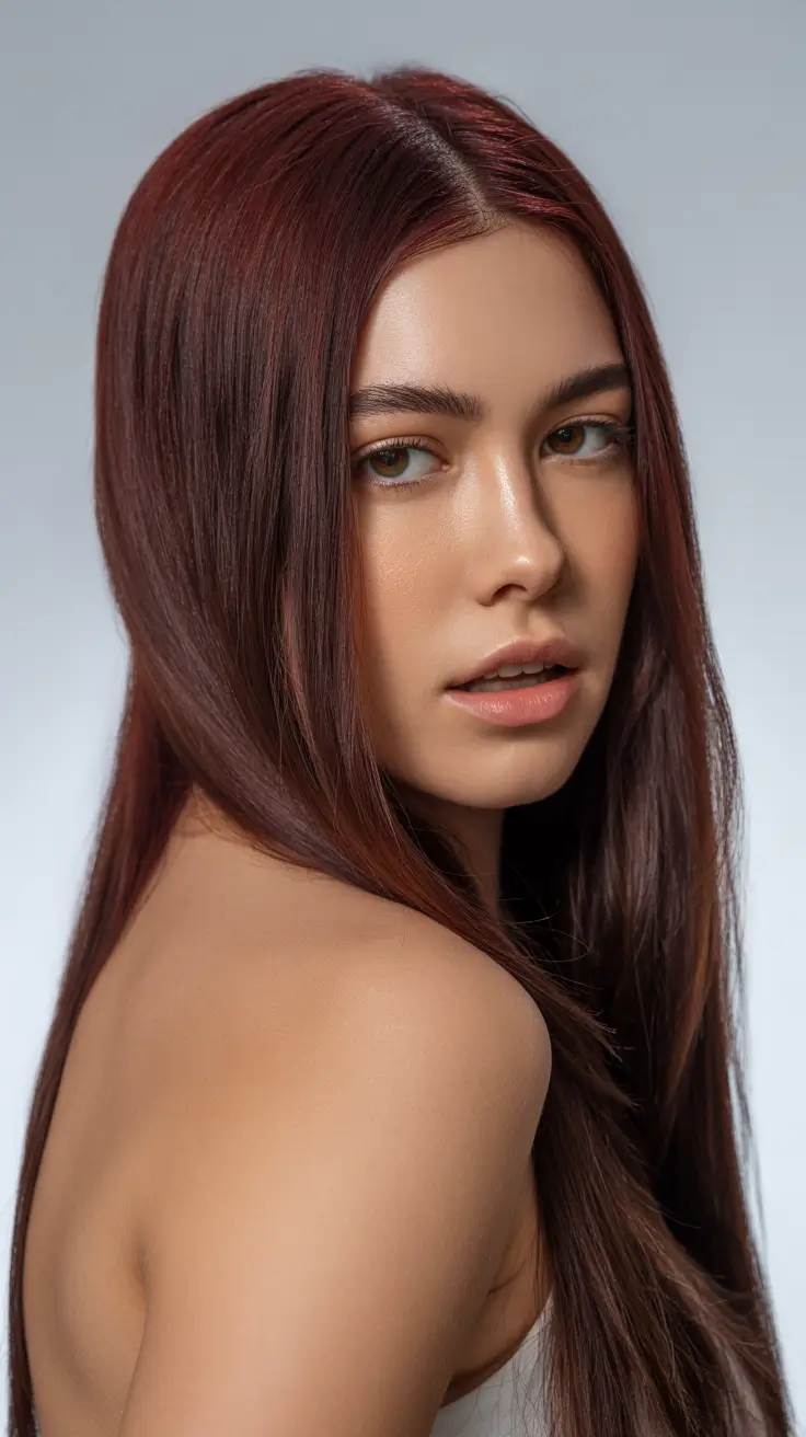 spring hair color warm skin tone 2026 Deep Cinnamon Brown for Olive and Indian Skin