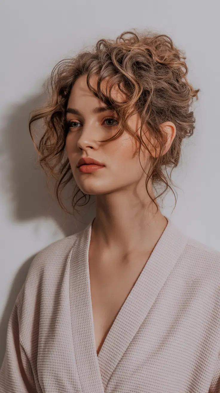 spring hair color warm skin tone 2026 Soft Mocha Updo for Medium and Tan Undertones