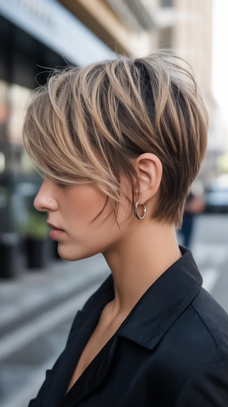 spring short haircut 2026 Layered City Crop with Soft Movement