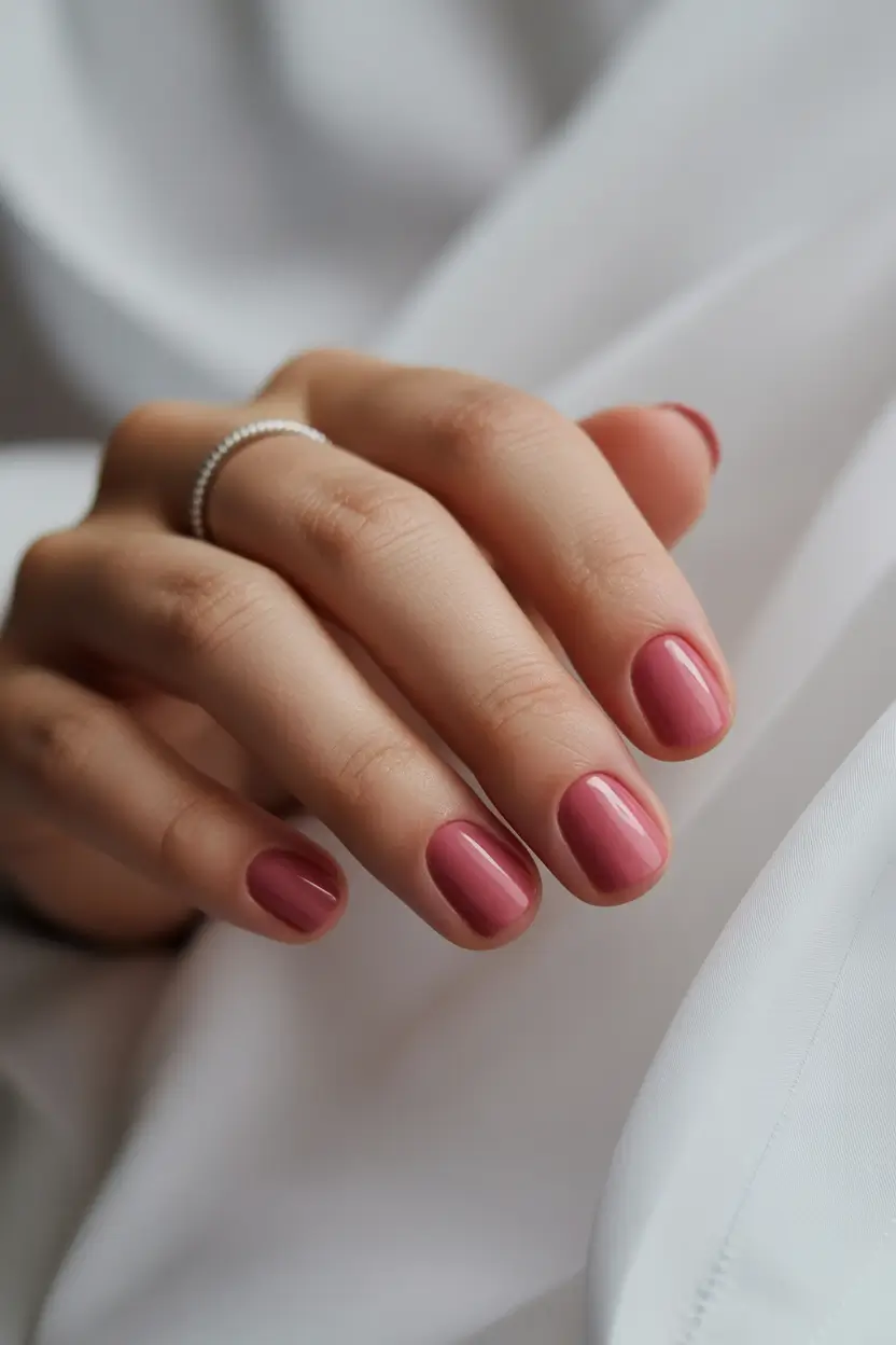 Stylish Classy Spring Nails 2026 Short Rose Pink Chic