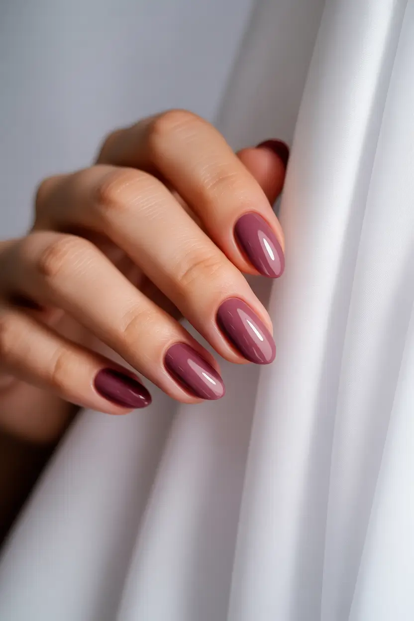 Stylish Classy Spring Nails 2026 Muted Mauve Almond Sophistication