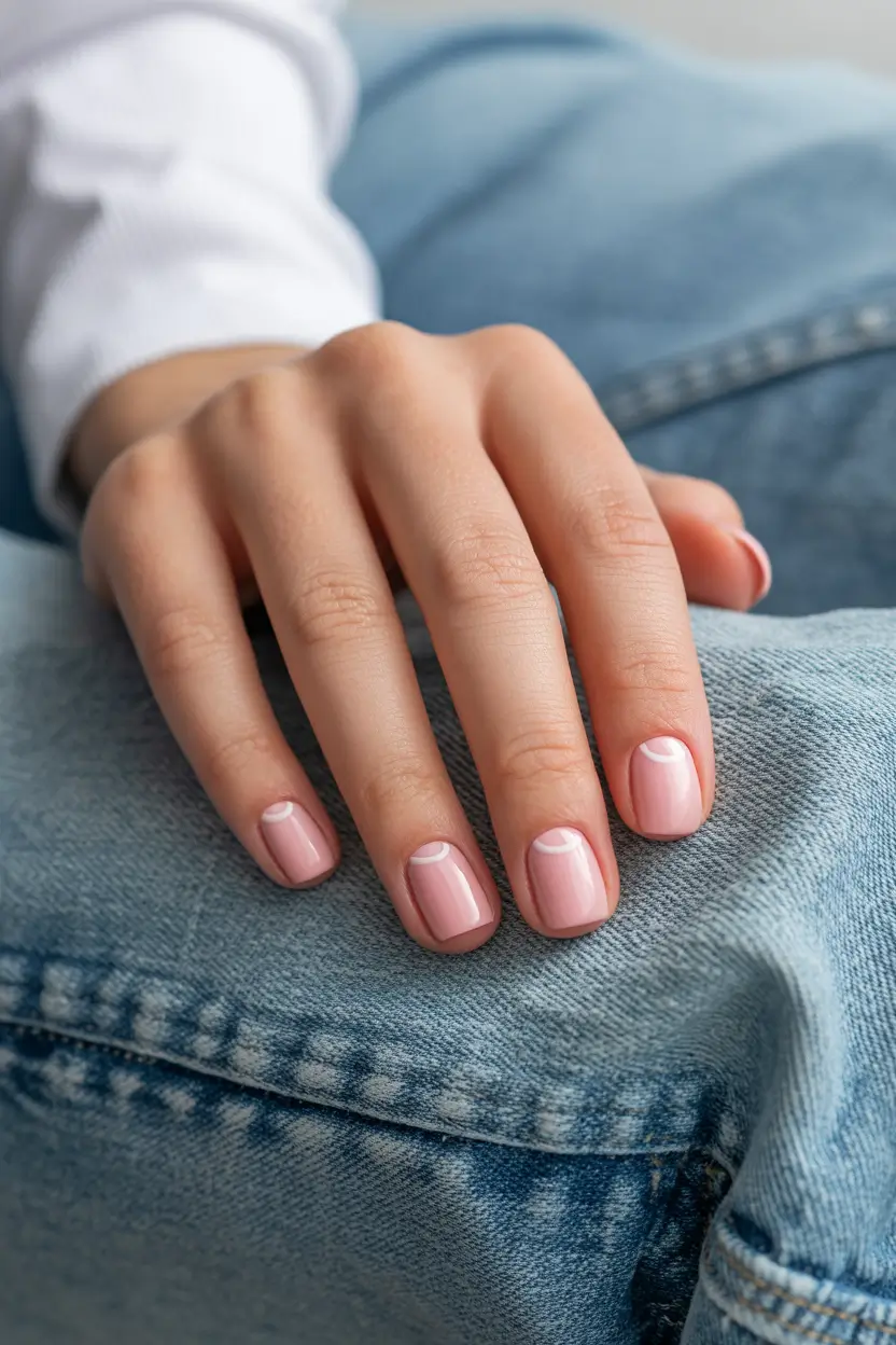 Stylish Minimalist Spring Nails 2026 Sheer Pink Glossy Minimalist Short Nails