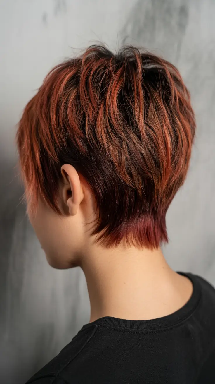spring Asymmetrical Pixie Haircuts 2026 Textured Copper Asymmetry With Nape Undercut