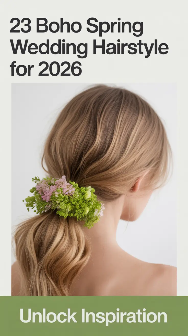 Boho Spring Wedding Hairstyle For 2026 Inspiration For Bride, Bridesmaids And Guests