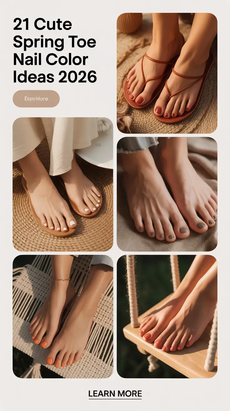 Cute Spring Toe Nail Color Ideas 2026 for Fresh and Pretty Pedicures