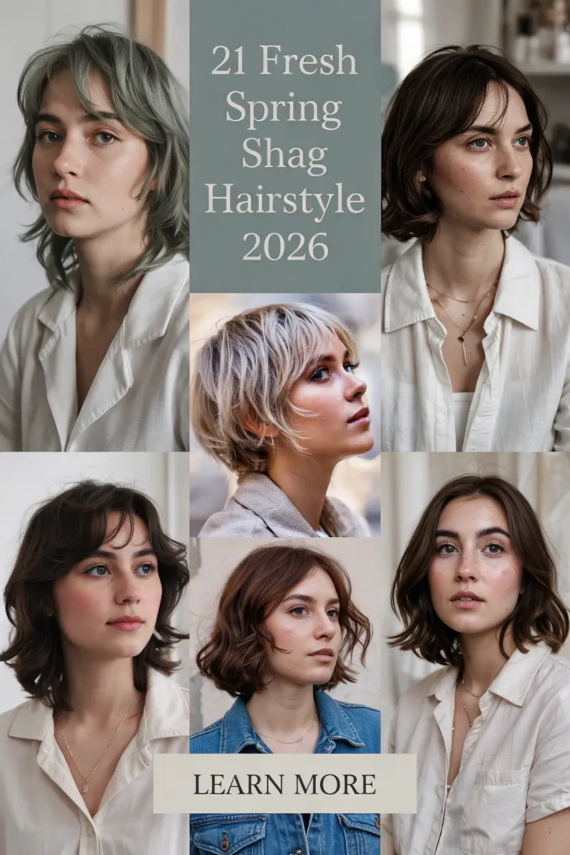 Fresh Spring Shag Hairstyle 2026 Ideas for Short Medium and Long Layered Hair