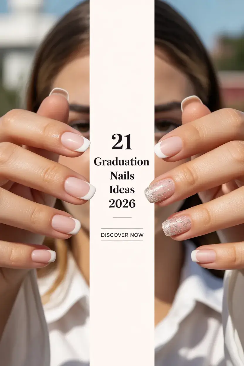Graduation Nails Ideas 2026 Cute Simple and Classy Designs for College and 8th Grade