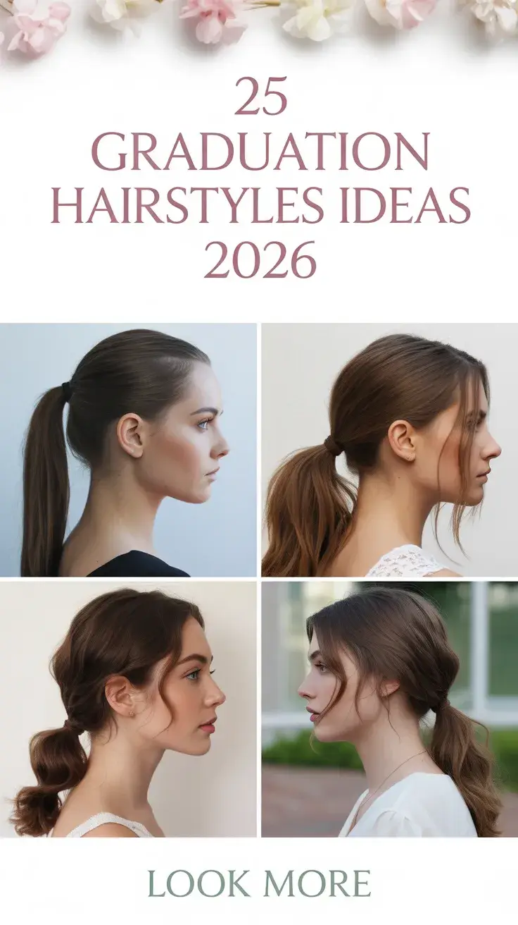 Graduation Hairstyles Ideas 2026 Cute Easy Looks for Cap Medium Hair and Ponytail Styles