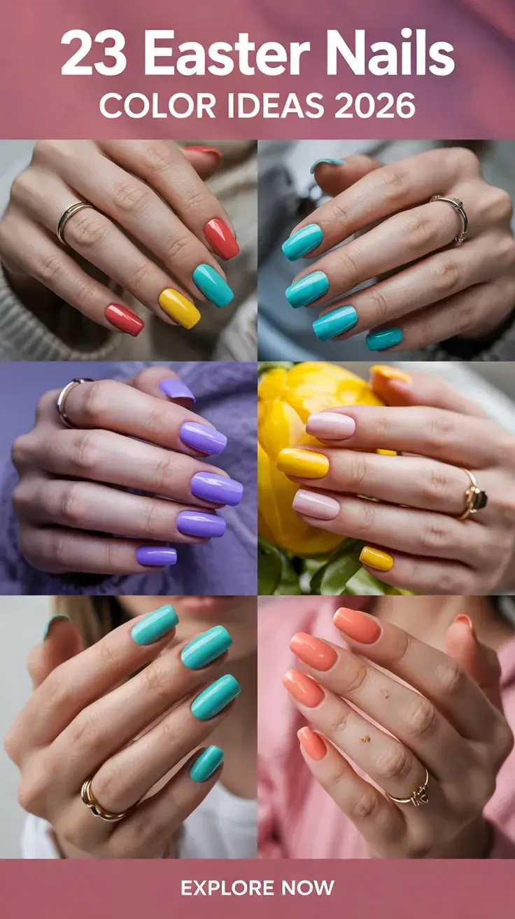 Easter Nails Color Ideas 2026 Cute Pastel Spring Designs to Try