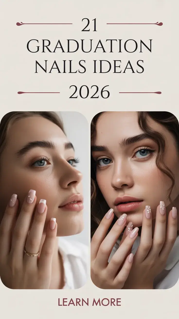 Graduation Nails Ideas 2026 Cute Simple and Classy Designs for College and 8th Grade