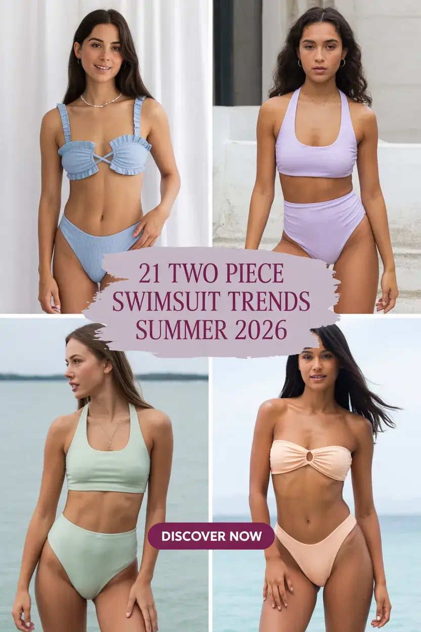 Two Piece Swimsuit Trends Summer 2026 – Flattering Styles, Colors and Beach Poses Ideas
