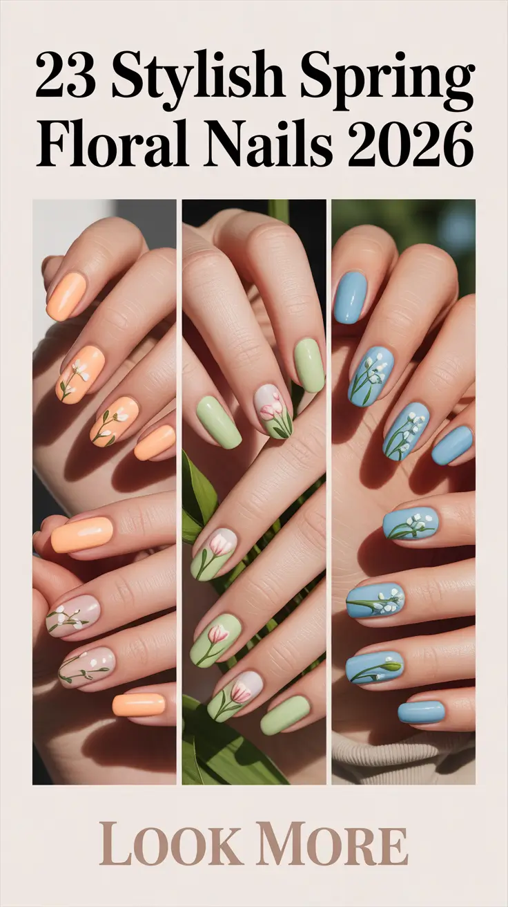 Stylish Spring Floral Nails 2026 Ideas That Feel Fresh Cute and Effortlessly Chic