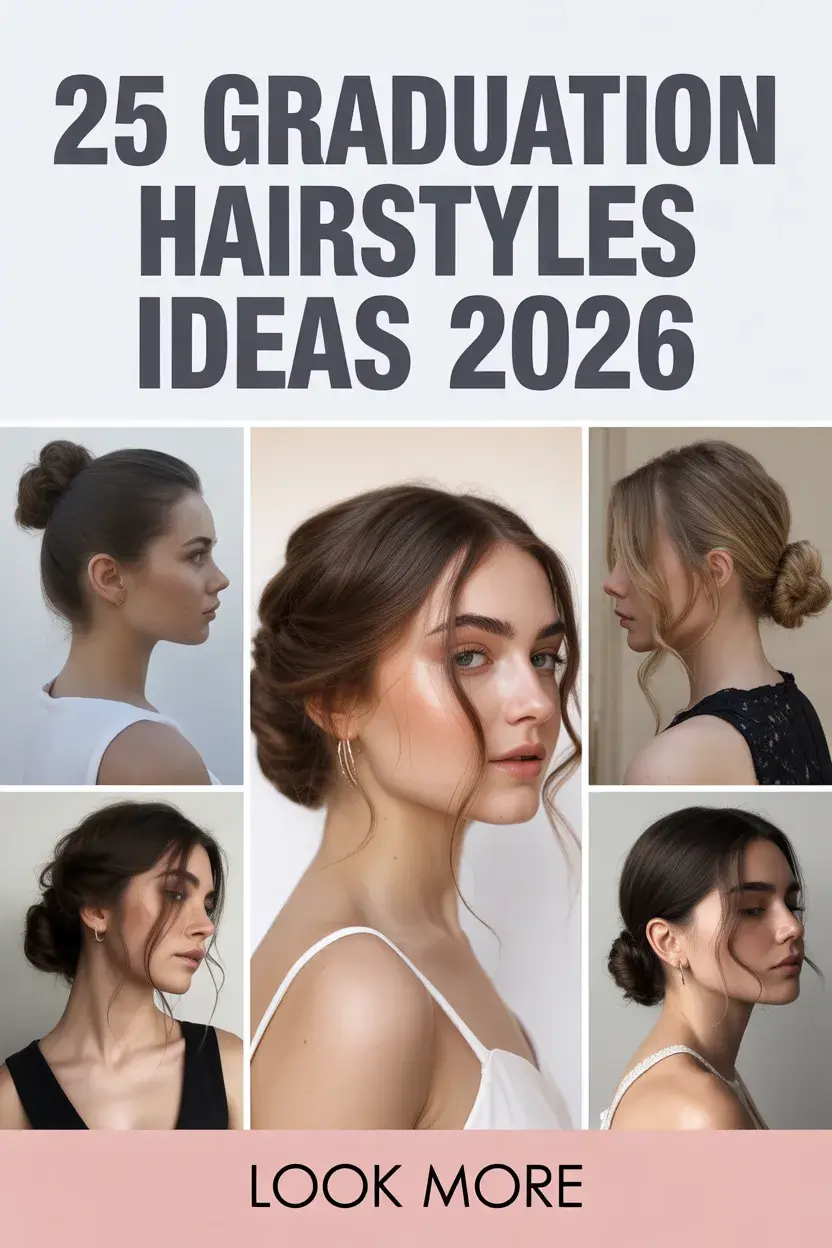 Graduation Hairstyles Ideas 2026 Cute Easy Looks for Cap Medium Hair and Ponytail Styles