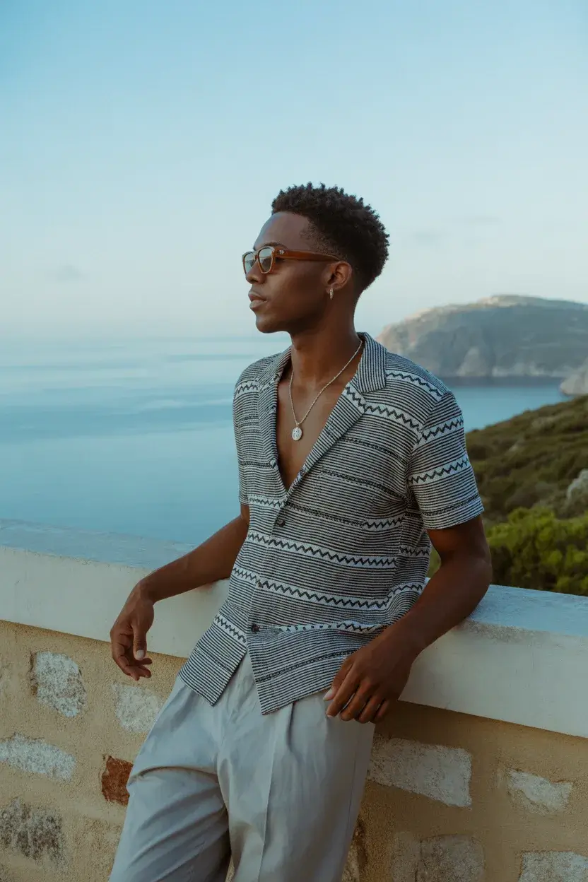 casual summer outfits men 2026 Light Texture Layers with Coastal Ease