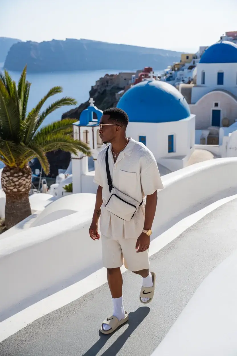 casual summer outfits men 2026 Minimal Resort Energy with Street Confidence