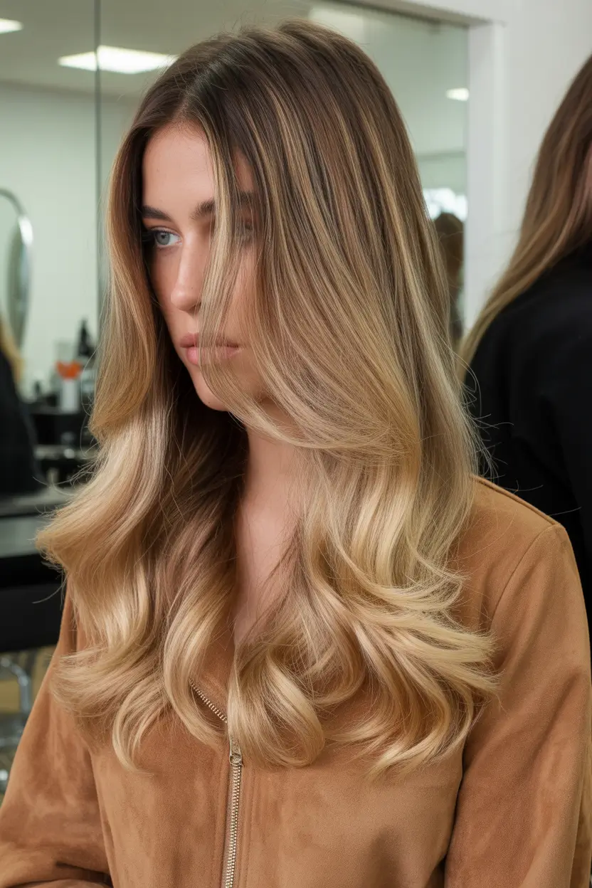 spring dark brown hair color 2026 Cool Mushroom Brunette with Ash Highlights