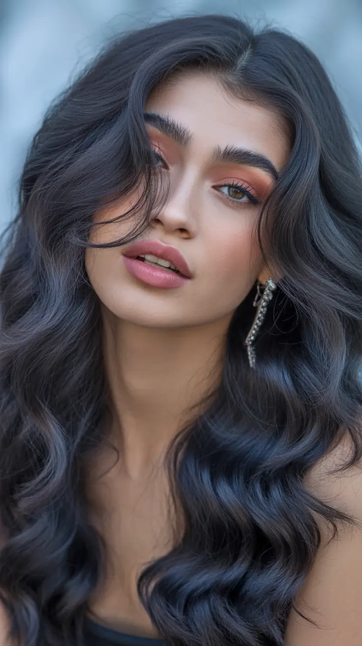 spring dark brown hair color 2026 Soft Flowing Chocolate Waves with Natural Dimension