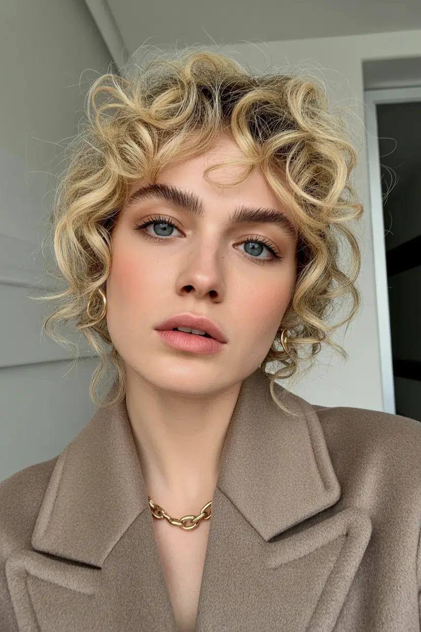 spring wavy hairstyle 2026 Short Curly Spring Texture With Natural Volume