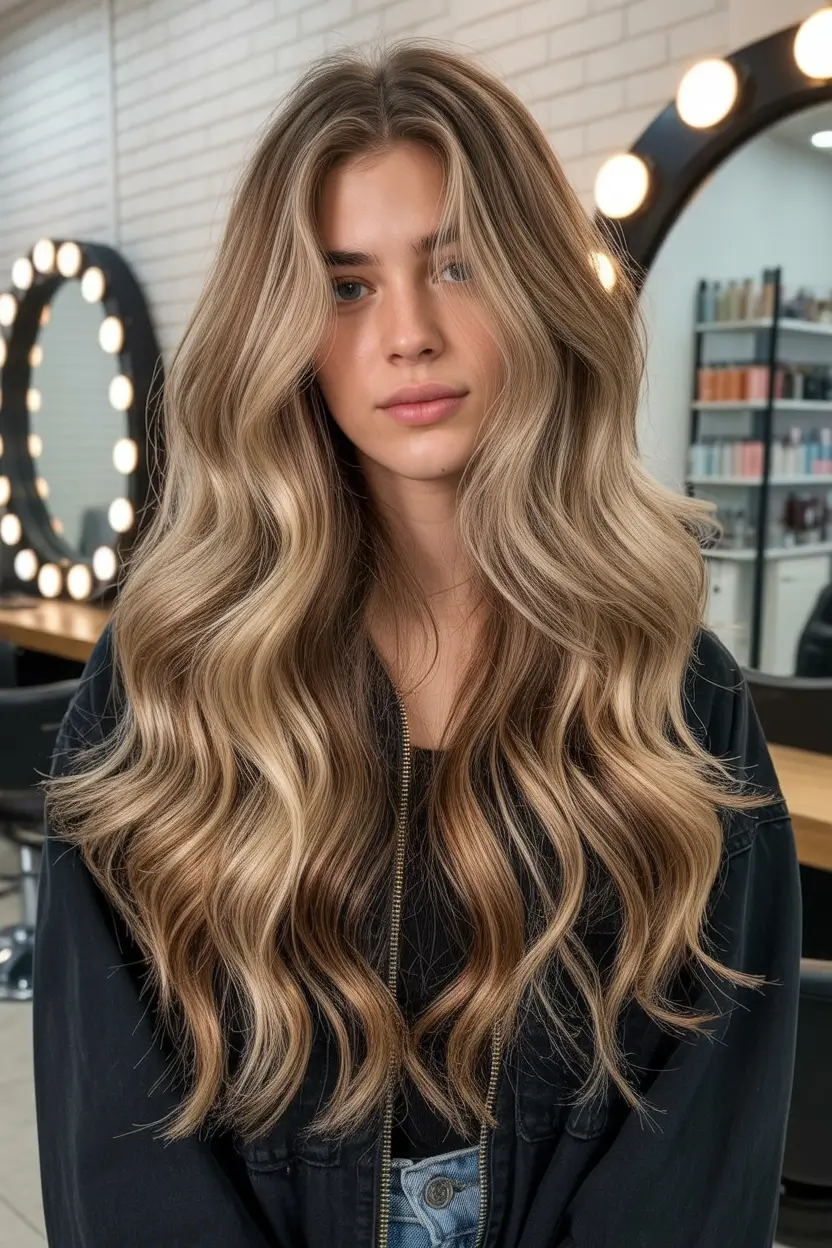 spring wavy hairstyle 2026 Glossy Long Waves With Modern Salon Dimension