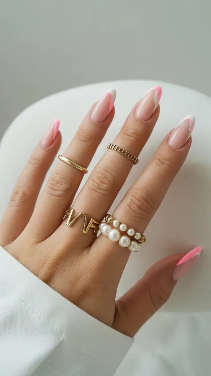 cute easter nail art ideas 2026 Minimal Pink French Nails for a Soft Spring Look