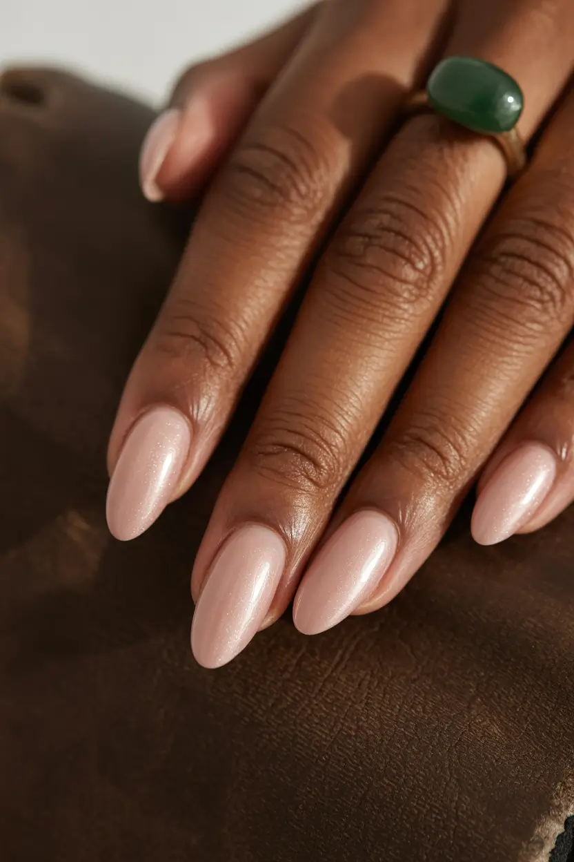 Cute Spring Wedding Nails For 2026 Sheer Nude Almond Nails That Feel Effortlessly Bridal