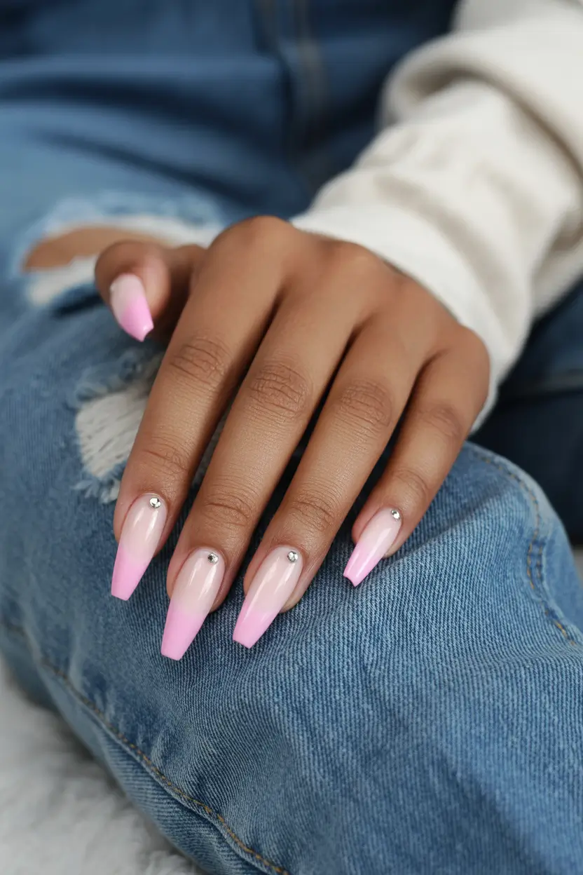 Cute Spring Wedding Nails For 2026 Soft Pink Ombre Nails With Playful Spring Energy