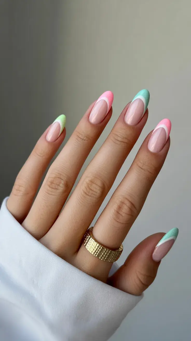 Easter Nails Ideas 2026 Pastel French Tips for a Soft Easter Spring Look
