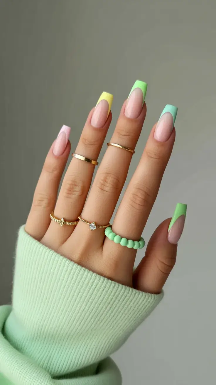 Easter Nails Ideas 2026 Soft Pastel French Tips for a Fresh Easter Spring Look