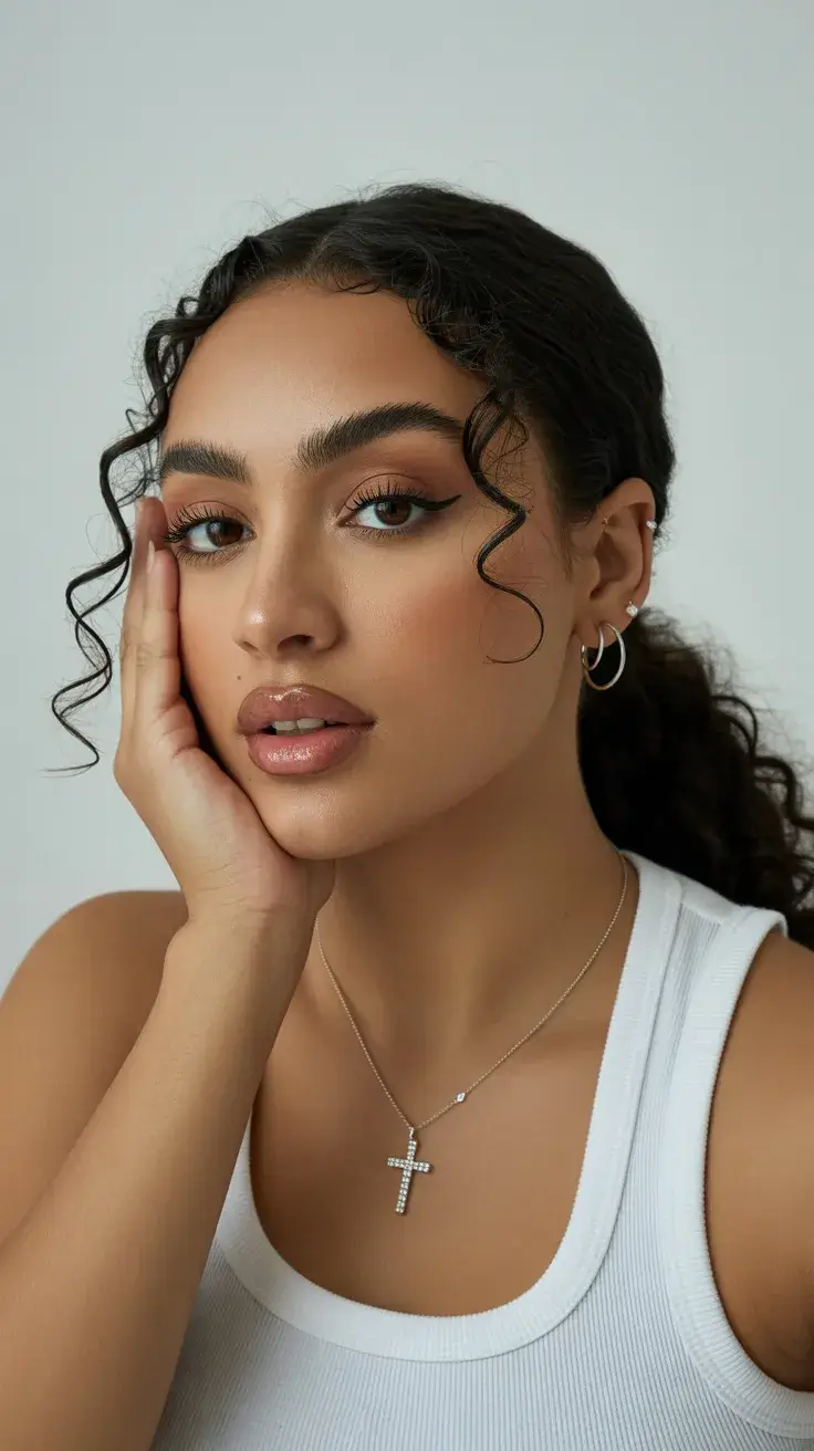 graduation hairstyles ideas 2026 Soft curly ponytail that stays polished under the graduation cap