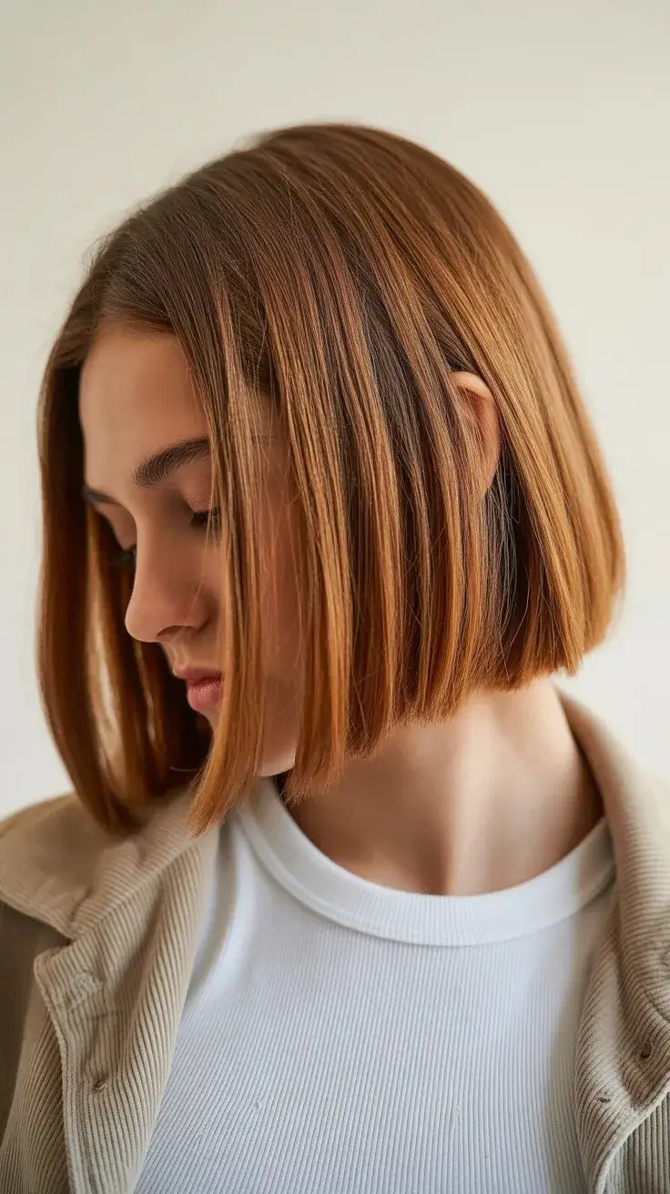 May Hair Color 2026 Classic Chocolate Brown Bob with Warm Dimension