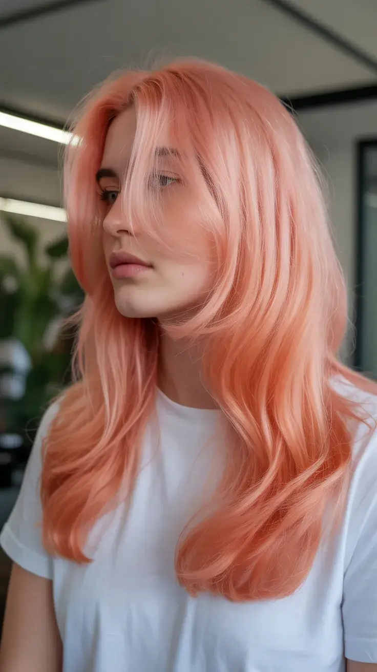 May Hair Color 2026 Peachy Coral Melt for a Playful Summer Shift