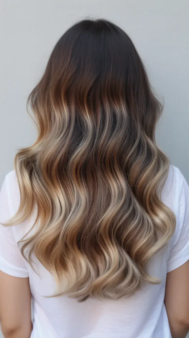 May Hair Color 2026 Dimensional Mushroom Brown Waves with Soft Blonde Ribbons
