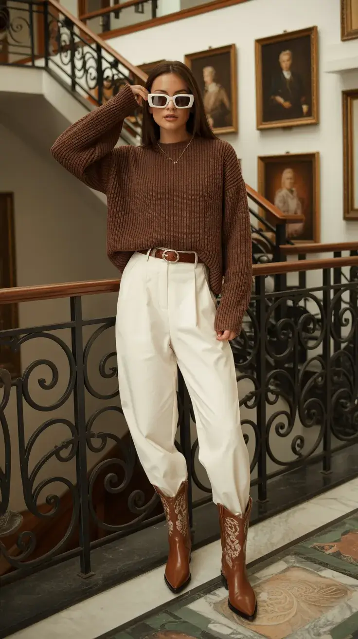 May outfits 2026 Soft Knit and Tailored Ease with a Western Twist