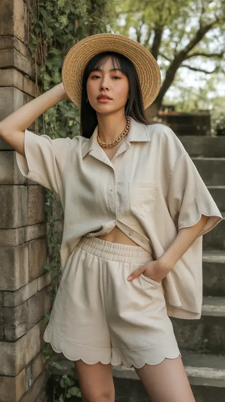 May outfits 2026 Neutral Linen Layers That Feel Timeless