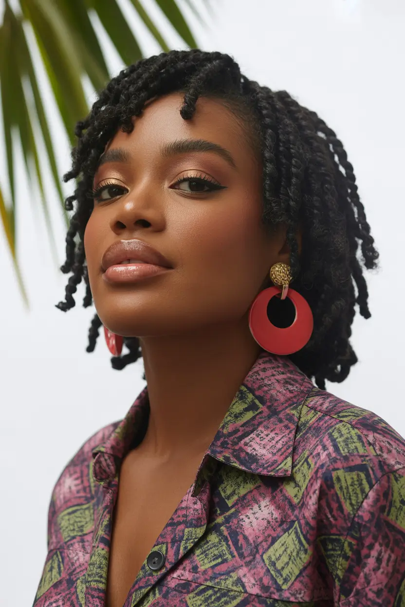 spring hairstyle black women 2026 Defined Short Twist Bob