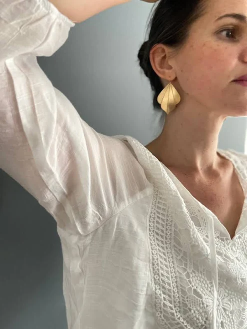 accessory Art Deco Leaf Earrings Etsy - minusOne $22.1