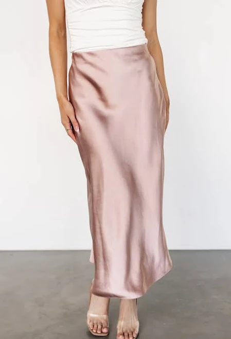 skirt Baltic Born Womens Celeste Satin Midi Skirt Baltic Born $28.32